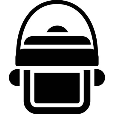 Miğfer. Web simgesi basit illüstrasyon