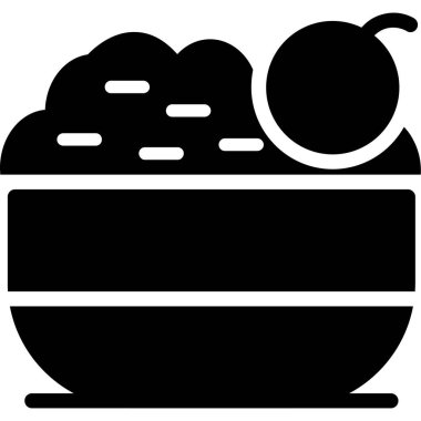 Kase yemek ikonu taslak biçiminde