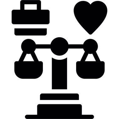 Kalp ikonu vektör illüstrasyonu