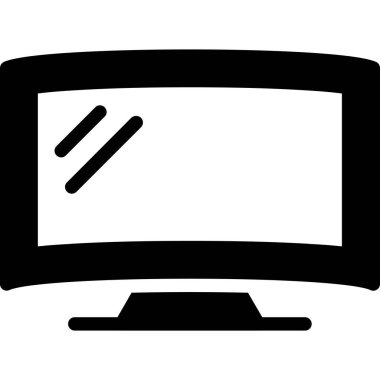 Televizyon. Web simgesi basit illüstrasyon