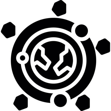 Virüs Simgesi, vektör illüstrasyonu