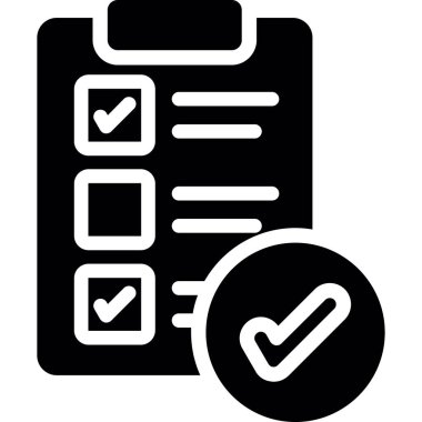 Pano simgesi, vektör illüstrasyon tasarımı içeren kontrol listesi