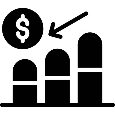 iş ve finans satırı vektör simgesi.