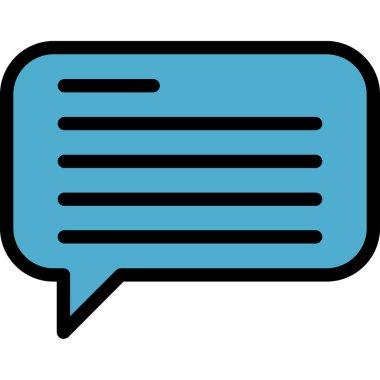 ileti sohbet vektör simgesi