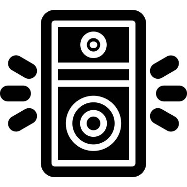 cep telefonu simgesi ve vektör illüstrasyonu beyaz arkaplanda izole edildi