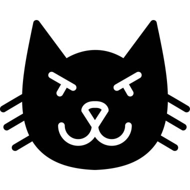 Kedi. Web simgesi basit illüstrasyon