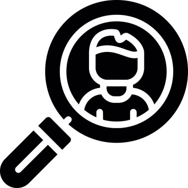 Büyüteç simgesini vektör çizim