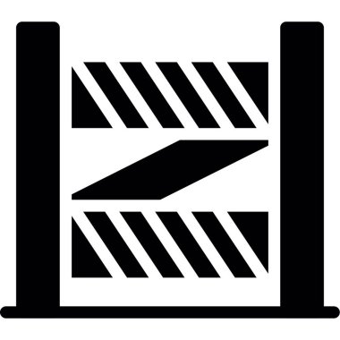 Bariyer. Web simgesi basit illüstrasyon