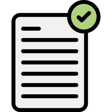 kontrol listesi simgesi, vektör illüstrasyonu