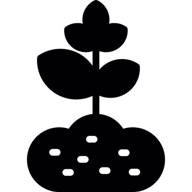 Bitki simgesinin vektör illüstrasyonu