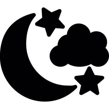 Ay. Web simgesi basit illüstrasyon