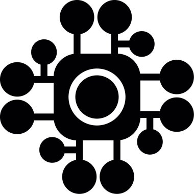 ağ bağlantısı simgesi, basit vektör illüstrasyonu