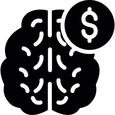 Beyin. Web simgesi basit tasarım