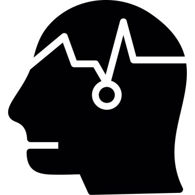 Beyin. Web simgesi basit illüstrasyon