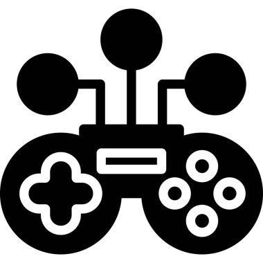 Oyun joystick ikonu. Web için basit joystick vektör simgeleri çizimi