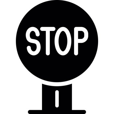 Simge durdurmak. Dur vektör simgesi web için basit çizimi