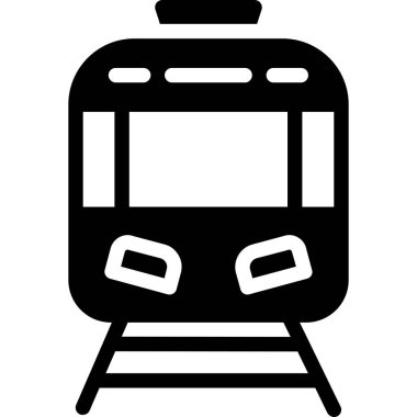 Demiryolu tren simgesi, basit vektör illüstrasyonu