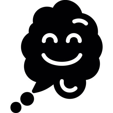 gülümseme ile konuşma balonu