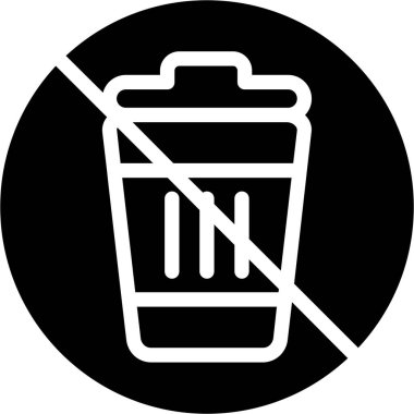 Yiyecek ve içecek ikonunun vektör illüstrasyonu