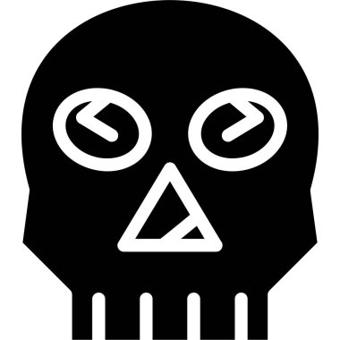 Çapraz kemikli ölü kafatası, vektör çizimi