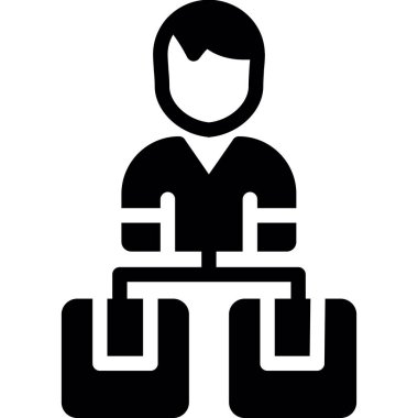 işletme yöneticisi simgesi, basit vektör illüstrasyonu