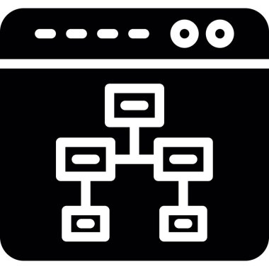 veritabanı sunucu simgesi, vektör illüstrasyonu beyaz arkaplanda izole edildi