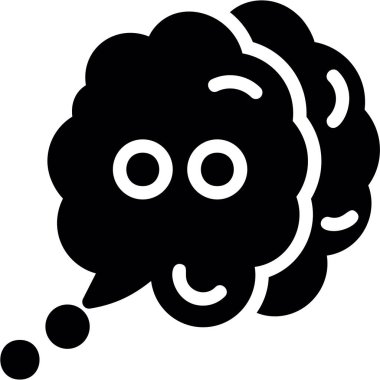 beyin ikonu vektör illüstrasyonu