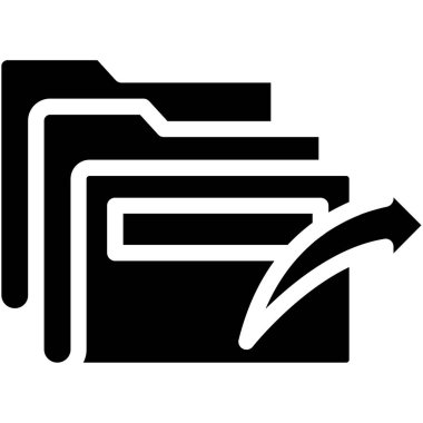 dosya vektörü glyph düz simgesi