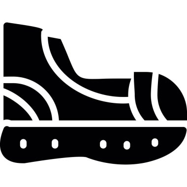 Ayakkabı çizmesi simgesi katı biçimde