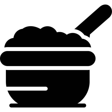 çorba pişirme ikonu, vektör illüstrasyonu