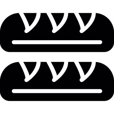 Sosis. Web simgesi basit illüstrasyon