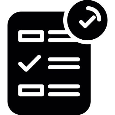 Kontrol listesi. Web simgesi basit tasarım