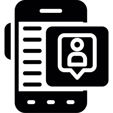 Mobil kutsal kişilerin resmi, vektör çizim