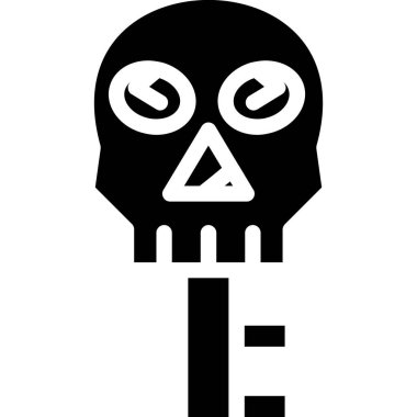 kafatası simgesi, vektör illüstrasyonu