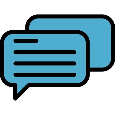 Dolu özet biçiminde sohbet baloncuğu mesaj simgesi