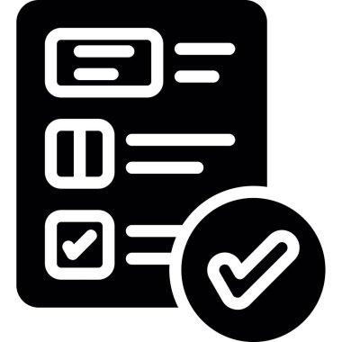 kontrol listesi simgesi, vektör illüstrasyonu