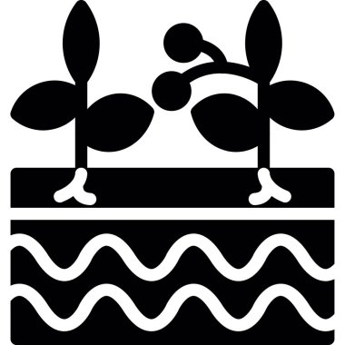 bitki simgesi, vektör illüstrasyonu beyaz arkaplanda izole edildi