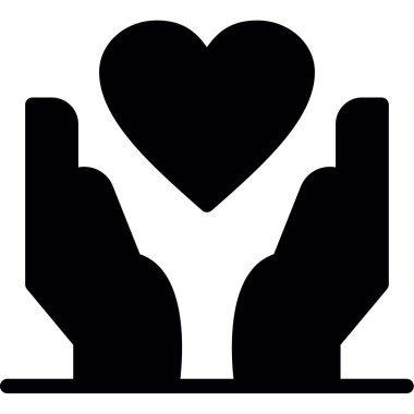 Aşk bakım vektör simgesi