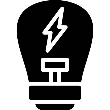 ampul simgesi, vektör illüstrasyonu