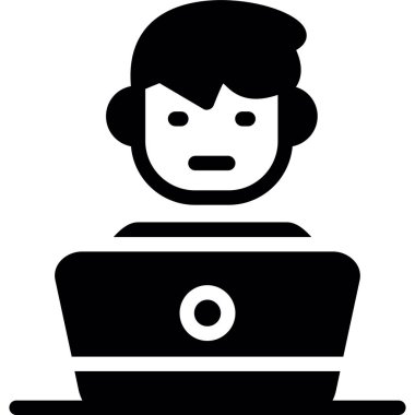 Avatar Adam simgesi. vektör illüstrasyonu