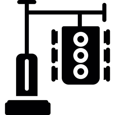 elektrik ısıtıcı simgesi, vektör illüstrasyonu