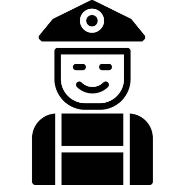 Polis simgesi, vektör illüstrasyonu