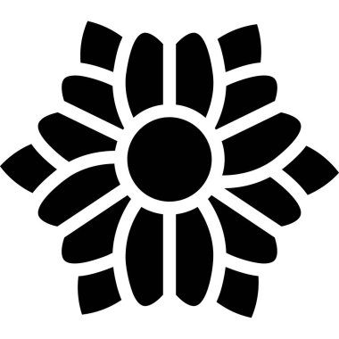 Çiçek. Web simgesi basit illüstrasyon