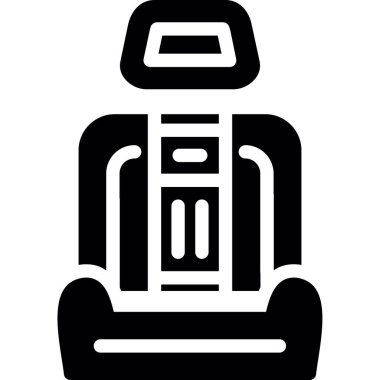 Sandalye Simgesi, vektör illüstrasyonu