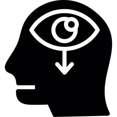 Beyin. Web simgesi basit illüstrasyon