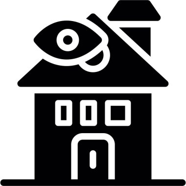 Eve. Web simgesi basit illüstrasyon