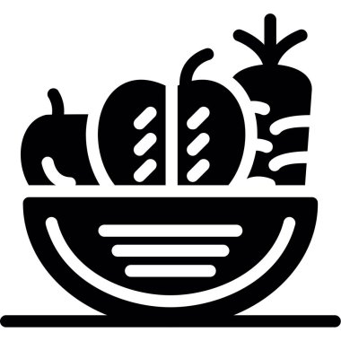 Katı biçimde sağlıklı meyve ikonu