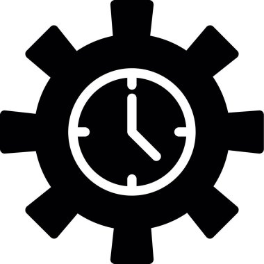 saat vektör simgesi, düz dizayn