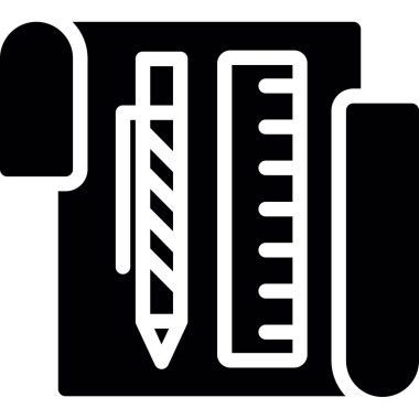 kalem ve cetvel, vektör tasarımı