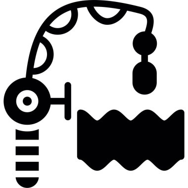 balıkçı kancası vektör simgesi